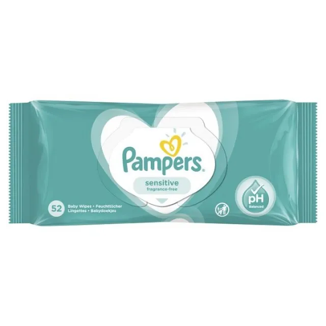 PAMPERS WIPES SENSITIVE 6x52 